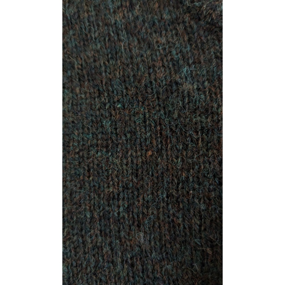 Woolrich Mens Sz L Green Wool Sweater Elbow Patches Heavyweight Gorpcore Outdoor - Picture 3 of 5